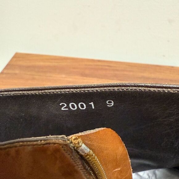 Prada 2007 Cognac Zip Ankle Leather Boot.  Size 9. main image 5